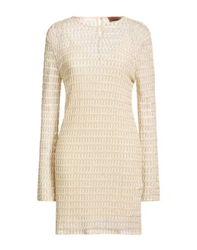 Missoni Woman Mini Dress Ivory Size 8 Viscose, Metallic Fiber In White