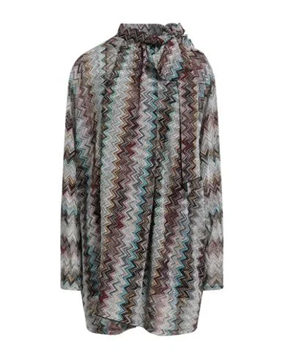 Missoni Woman Mini Dress Light Grey Size 8 Viscose, Metallic Fiber, Polyamide In Gray