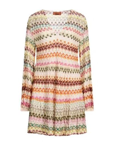Missoni Woman Mini Dress Lime Green Size 12 Viscose In Brown