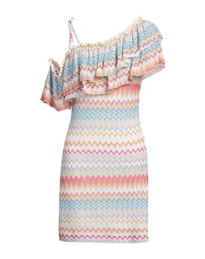 Missoni Cold-shoulder Ruffled Crochet-knit Mini Dress In Fuchsia