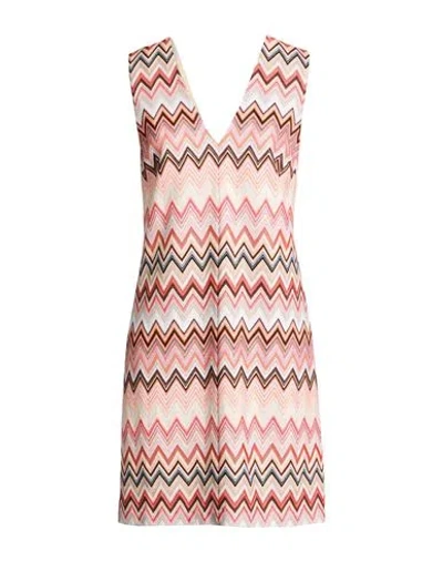 Missoni Woman Mini Dress Pink Size 8 Cotton, Viscose