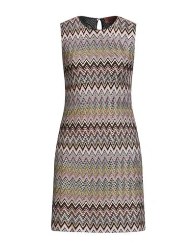 Missoni Woman Mini Dress Pink Size 8 Viscose In Multi