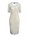 Missoni Woman Mini Dress Sky Blue Size 10 Viscose In Blue