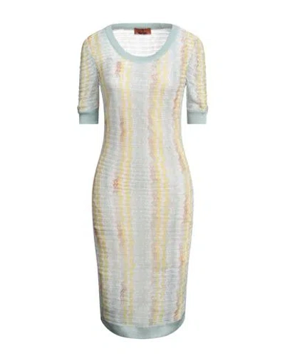 Missoni Woman Mini Dress Sky Blue Size 10 Viscose