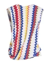 Missoni Zigzag Pattern Sleeveless Draped Back Dress In Multi
