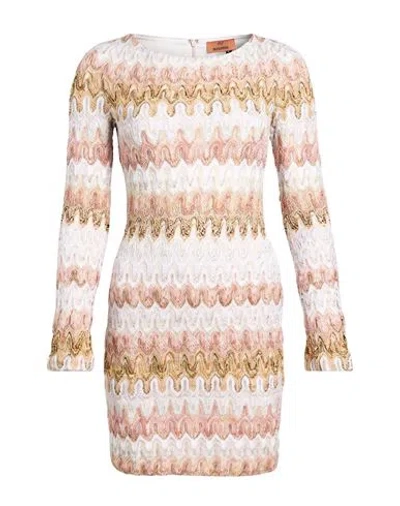 Missoni Woman Mini Dress White Size 2 Viscose, Polyester, Metallic Fiber