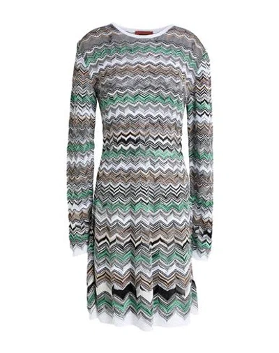 Missoni Woman Mini Dress White Size 6 Viscose, Cotton, Elastane, Polyamide In Multi