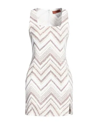 Missoni Woman Mini Dress White Size 8 Viscose, Polyamide, Polyester, Cupro