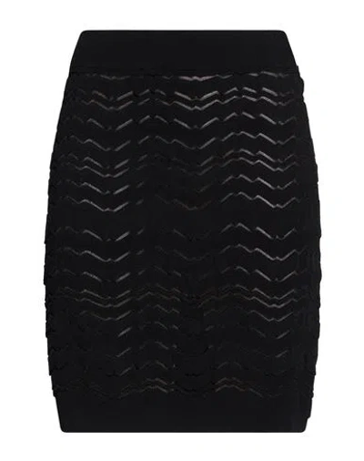 Missoni Woman Mini Skirt Black Size L Viscose, Wool, Polyester