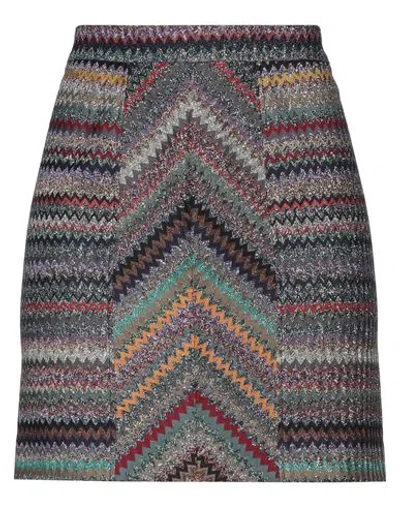 Missoni Woman Mini Skirt Deep Jade Size 6 Viscose, Polyester, Polyamide In Multi