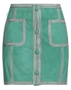 Missoni Woman Mini Skirt Green Size 4 Leather
