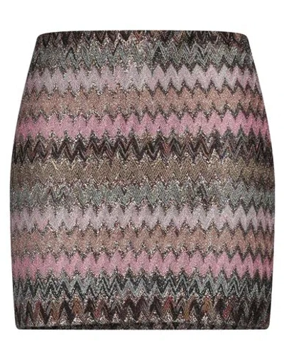 Missoni Woman Mini Skirt Lilac Size 6 Viscose, Metallic Fiber, Polyamide In Multi