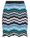 Missoni Woman Mini Skirt Midnight Blue Size 10 Viscose, Wool, Polyamide