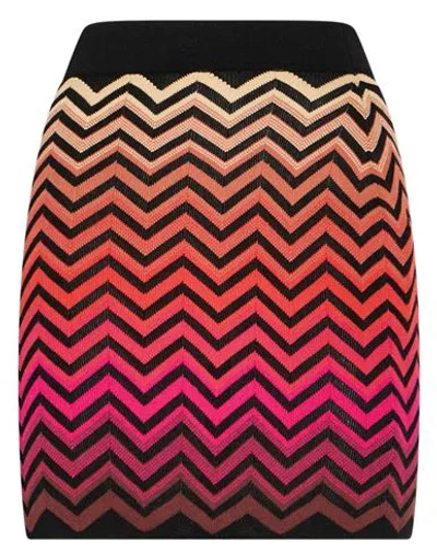 Missoni Woman Mini Skirt Orange Size 4 Cotton, Viscose