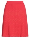 Missoni Woman Mini Skirt Red Size 4 Wool, Viscose In Red