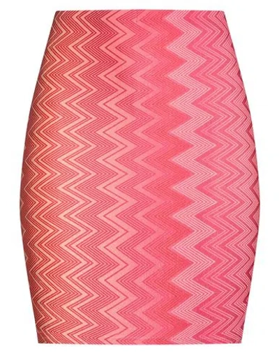Missoni Woman Mini Skirt Rust Size 10 Metallic Fiber, Polyamide, Elastane In Pink