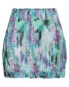 Missoni Woman Mini Skirt Turquoise Size 4 Silk