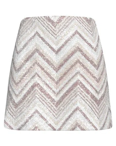 Missoni Woman Mini Skirt White Size 6 Viscose, Polyamide, Polyester, Cupro