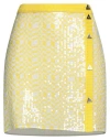 Missoni Woman Mini Skirt Yellow Size 8 Silk, Polyester, Viscose