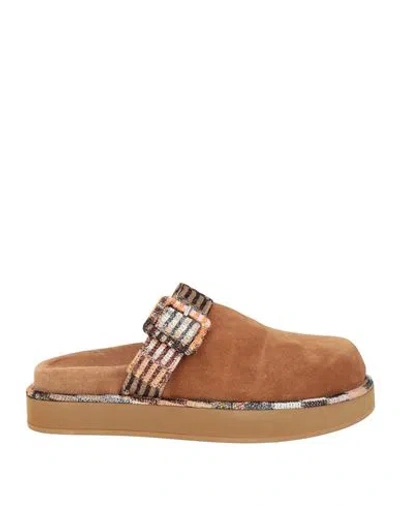 Missoni Woman Mules & Clogs Camel Size 8 Leather In Brown