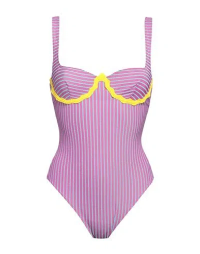 Missoni Woman One-piece Swimsuit Fuchsia Size 4 Polyamide, Polyester, Elastane In Pink
