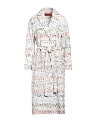 Missoni Woman Overcoat & Trench Coat Ivory Size 4 Wool, Cotton, Polyamide In White