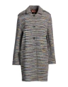 Missoni Woman Overcoat & Trench Coat Lilac Size 12 Wool, Viscose, Polyester, Polyamide
