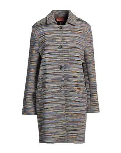 Missoni Woman Overcoat & Trench Coat Lilac Size 12 Wool, Viscose, Polyester, Polyamide