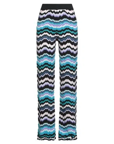 Missoni Woman Pants Azure Size 10 Viscose, Wool, Polyamide In Blue