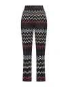 Missoni Zigzag Knitted Trousers In Black