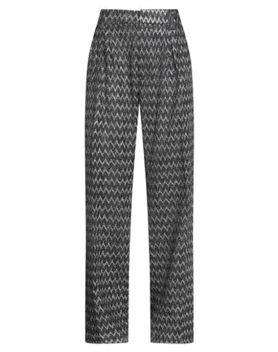 Missoni Woman Pants Black Size 8 Viscose, Metallic Fiber, Polyamide