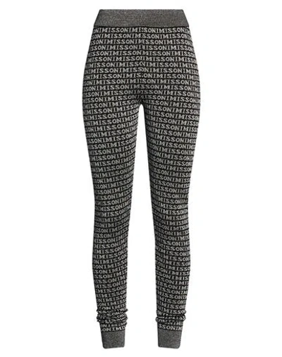 Missoni Woman Pants Black Size 8 Wool, Polyamide, Cupro, Polyester, Elastane In Gray