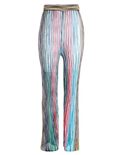 Missoni Woman Pants Black Size L Viscose, Metallic Fiber In Multi