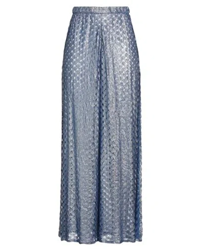 Missoni Woman Pants Blue Size 10 Viscose