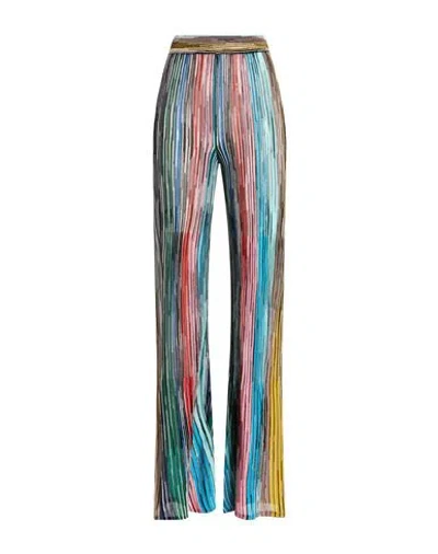 Missoni Woman Pants Blue Size M Viscose, Metallic Fiber