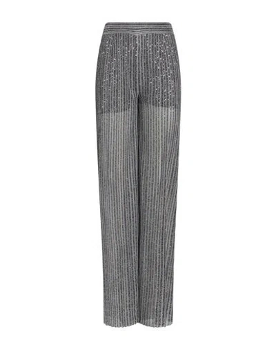 Missoni Woman Pants Charcoal Size 8 Viscose, Polyamide, Metallic Fiber In Gray