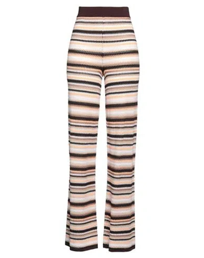 Missoni Woman Pants Chocolate Brown Size 6 Cotton, Viscose In Black