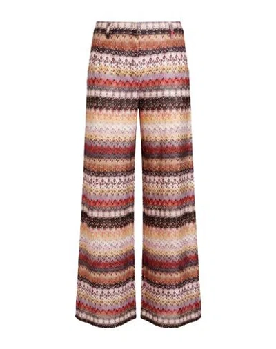 Missoni Woman Pants Cream Size 2 Viscose, Metallic Fiber In Multi
