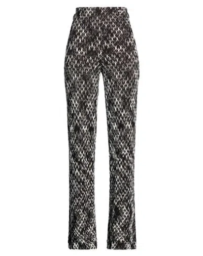 Missoni Woman Pants Dark Brown Size 10 Wool, Viscose In Black