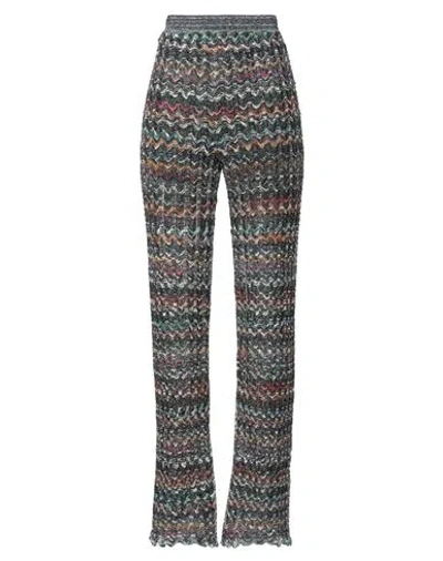 Missoni Woman Pants Green Size 10 Wool, Cupro, Polyester, Viscose