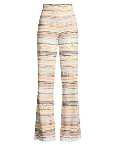 Missoni Woman Pants Light Blue Size 10 Viscose, Cotton, Metallic Fiber In Multi
