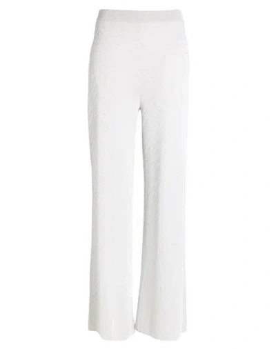 Missoni Woman Pants Light Grey Size 12 Viscose, Polyester, Polyamide In Gray