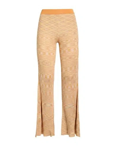 Missoni Woman Pants Marigold Size 2 Silk In Yellow