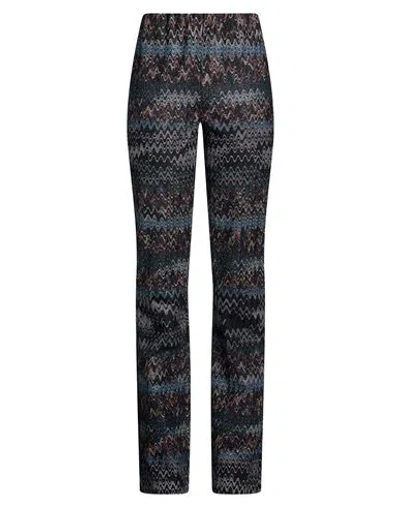 Missoni Woman Pants Midnight Blue Size 10 Viscose, Metallic Fiber In Multi