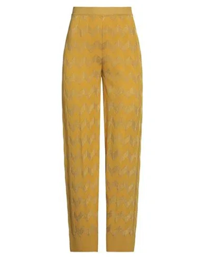 Missoni Woman Pants Mustard Size 2 Wool, Viscose, Polyamide In Yellow