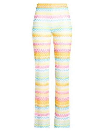 Missoni Woman Pants Pastel Yellow Size 12 Polyamide, Elastane In Multi