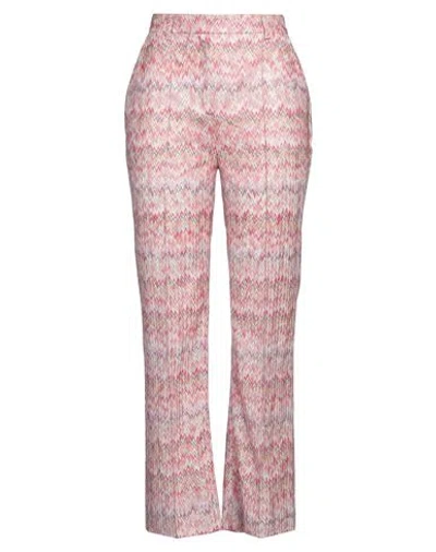 Missoni Woman Pants Pink Size 6 Viscose, Metallic Fiber, Polyamide