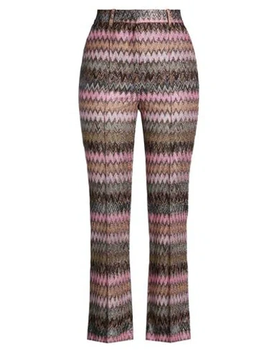 Missoni Woman Pants Pink Size 6 Viscose, Metallic Fiber, Polyamide In Multi