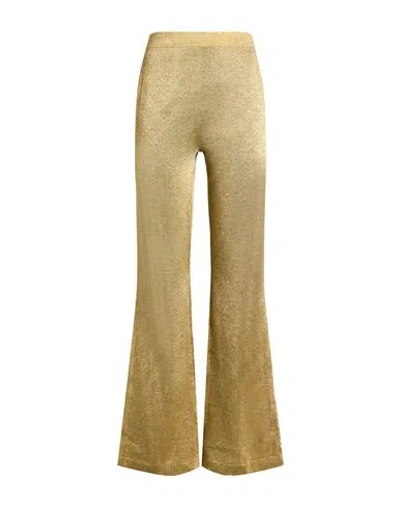 Missoni Woman Pants Platinum Size 10 Viscose, Metallic Fiber In Brown