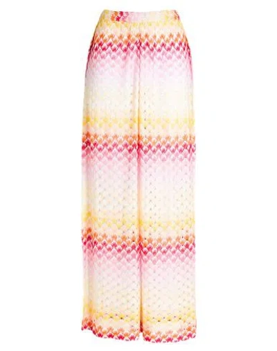 Missoni Woman Pants Red Size 6 Viscose, Metallic Fiber